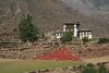 Typical Bhutanese House Red