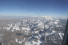 Flying Over Snow Covered