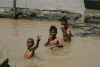 Local Kids Swimming Kinabatangan