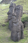 Moai Sailing Ship Carved