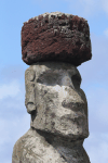 Close-up Moai Pukao Ahu