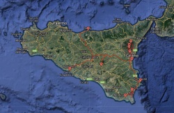 Italy Sicily map