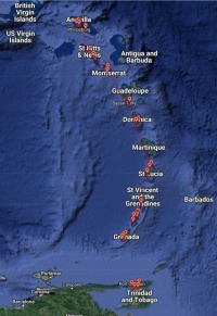 Lesser Antilles map