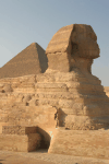 Close-up Great Sphinx Pyramid