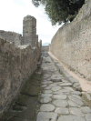 Paved Street Pompeii Notice