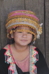Close-up Hmong Girl Traditional