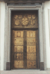 Door to the library in the University of Vilnius