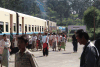 Vendors Passengers Mobbing Train