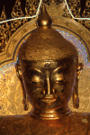 Close-up Head Gilded Buddha