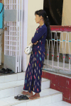 Woman Traditional Dress Thanaka