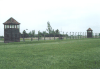 Fence and watch towers around Birkenau