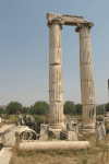 Close-up Couple Columns Temple